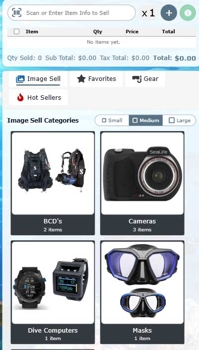 Diverse Retail phone point of sale view