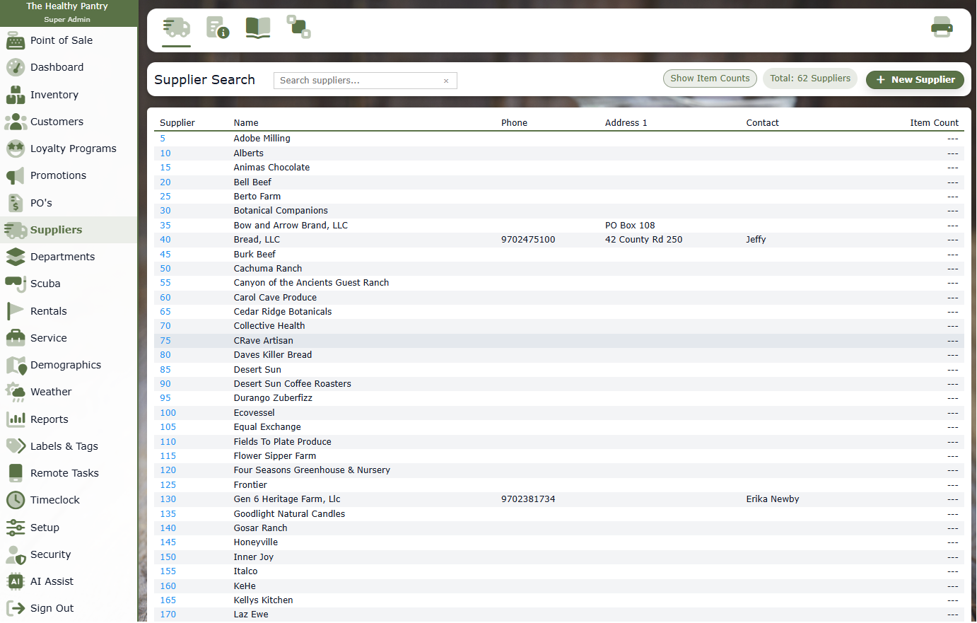 Diverse Retail supplier catalog management workspace