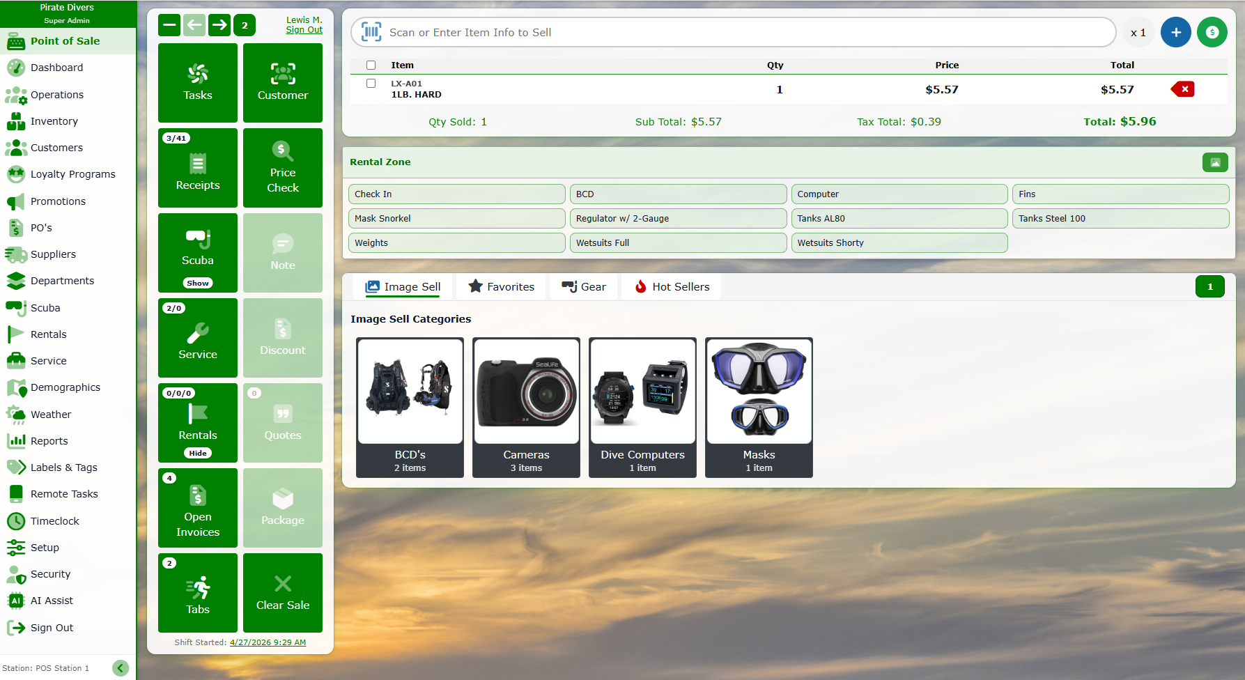 Diverse Retail Point of Sale on a Mac or PC display